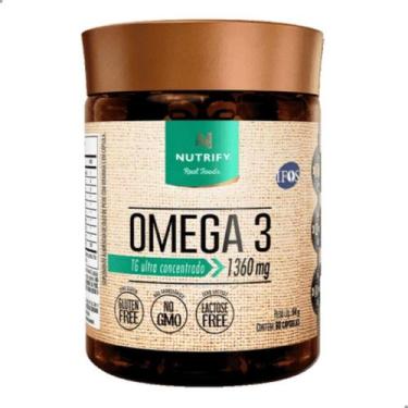 Imagem de Ômega 3 TG Ultra Concentrado 1360mg 60 Capsulas Nutrify, 84g, Sem sabo