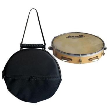 Imagem de Pandeiro Injetado 10 pol Pele animal Torelli TP 300 Bag Luxo