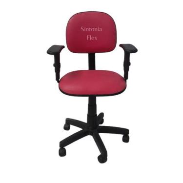 Imagem de Cadeira Secretaria Regulagem Altura A Gás E Braço Regulagem - Sintonia