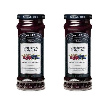 Imagem de Kit 2 Geleia Importada St Dalfour Cranberry C/ Mirtilo 284Gr - St. Dal