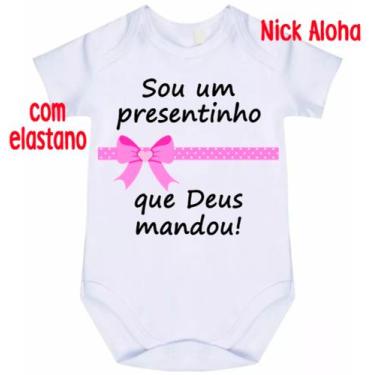 Imagem de body bebê sou um presentinho que Deus mandou cód 9775 - nick aloha, Br