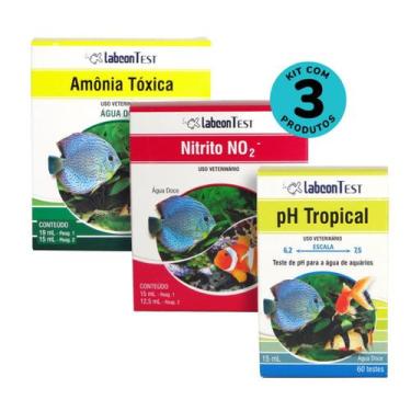 Imagem de Kit Alcon Labcon para aquário de água doce-Amônia-Nitrito-PH Tropical