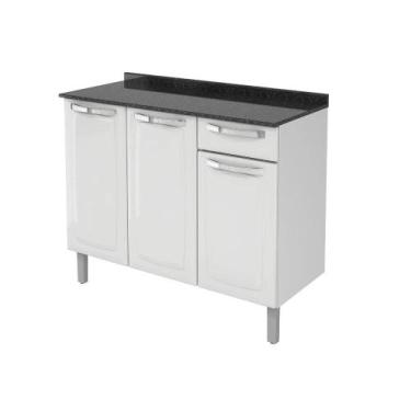 Imagem de Balcão Rose 3 Portas 1 Gaveta IG3G1-105 - Itatiaia,  Branco