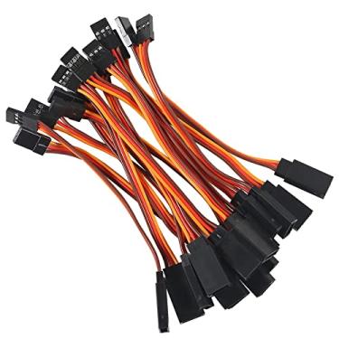 Imagem de Diitao 15PCS Servo Extension Lead Wire Cable 10cm/3.93inch 3-Pin Servo Extension Cable Wire Cord Male to Female RC Servo Remote Control Cord Cable Connector for RC Car Airplane(10cm/3.93inch)