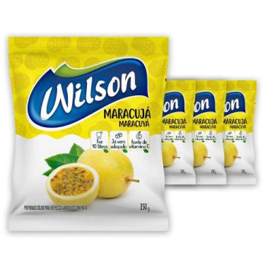 Imagem de Kit 4un de Suco Em Pó Refrescante Sabor Natural Maracujá 350G Rende 10