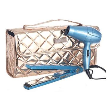 Imagem de Kit Prancha BaByliss PRO + Secador BaByliss PRO Bambino + Bolsa Luxo Rose Gold (110)