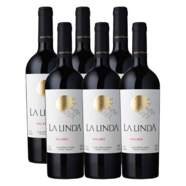 Imagem de Vinho Tinto La Linda Malbec Argentino 750ml Kit 6 Unidades