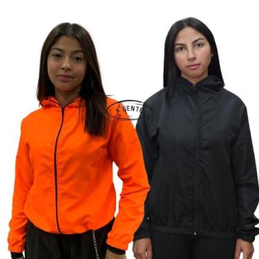 Imagem de 2 Blusa De Frio Corta Vento Feminina Agasalho Jaqueta Neon - cowgirls,