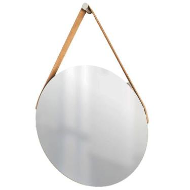 Imagem de Espelho Decorativo Vintage Alça material sintético Caramelo 50 cm Redo