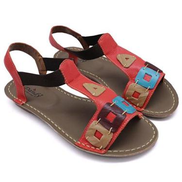 Imagem de Sandália Rasteirinha Feminina Em Couro com detalhes - Dandy, Bege, 36