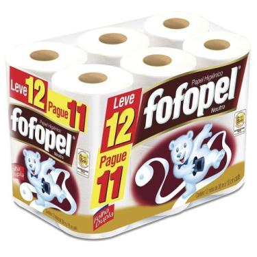 Imagem de Papel Higiênico Neutro Folha Dupla Leve 12 Pague 11 - Fofopel