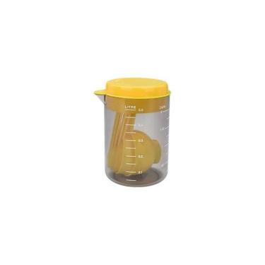 Imagem de Copo e Colheres Medidoras Descomplica Amarelo Brinox 2600143