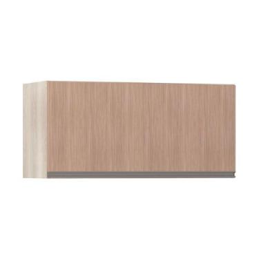 Imagem de Armário Basculante 80cm 1 Porta Luci Legno Crema C/Cumaru - LUCIANE MÓ