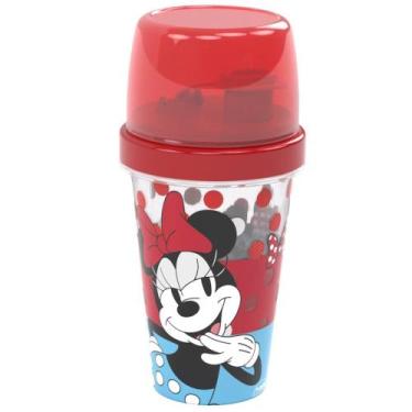 Imagem de Minnie Garrafa Escola Infantil 320ml Shakeira C/ tampa - Plasutil, Min