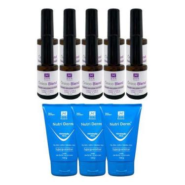 Imagem de Kit 10 Ônico Blend 10ml Pincel + 3 Creme Nutri Derm 100gr - RHR Cosmét