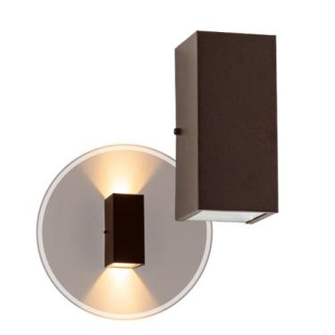 Imagem de Arandela Duplo Facho Longo para 2 Dicróica Gu10 Marrom ST187 - Starlum