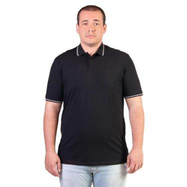 Imagem de Camisa Polo Manga Curta Masculina 007490006 Slim Ogochi Preta, G, Pret