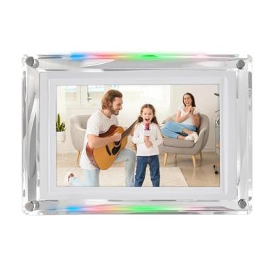 Imagem de Porta-retratos Digital, Porta-retratos Digital de 7 Polegadas Com Tela HD 1024 X 600, Porta-retratos Inteligente Com Armazenamento 4G e Rotação Automática para Casa, Escritório