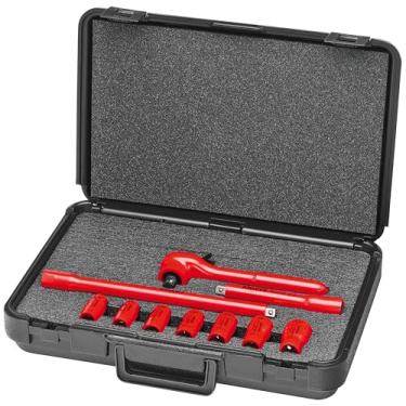 Imagem de Knipex 98 99 11 S3 1000 V 9,5 cm Conjunto de soquetes isolados SAE (10 peças)