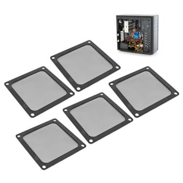 Imagem de Filtro de poeira, 5 peças de capa de computador para computador cooler filtro de poeira, moldura magnética de 80 mm, malha de poeira para ventilador de PC, fonte de alimentação de chassi de PC,