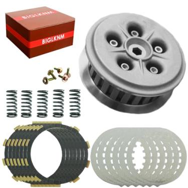 Imagem de BIGLKNM Cubo interno central da embreagem e placa de pressão externa e kit de embreagem com molas resistentes para ATV 1988-2006 Ya-maha Blaster 200 YFS200