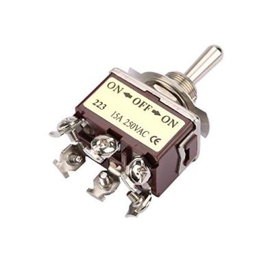 Imagem de Interruptor Momentâneo de 3 Posições 12mm 15A 250VAC Terno Controle Industrial de Eletrodomésticos para Automóveis