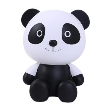 Imagem de Almencla Cofrinho Panda Cofrinho Decoração para Casa Recipiente Estátua de Panda Poupança de Dinheiro Cofrinho para Mesa de Natal Festa Prateleira Quarto