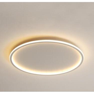 Imagem de Plafon belly led moderno 60cm branco 52w redondo 3000k - SKYLIGTH