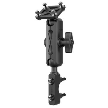 Imagem de TUSITA Reservatório de embreagem de freio de montagem GPS para motocicleta compatível com Garmin Montana, Zumo XT GPS -, braço de soquete duplo - tamanho B médio