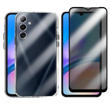 Imagem de Kit Proteção Compatível Samsung Galaxy A05s Capinha Transparente Space + Película 3D Privacidade Anti Espião