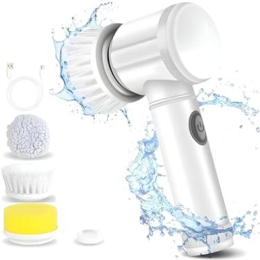 Imagem de Escova De Limpeza Elétrica Giratória, Portátil, Recarregável, 5 Em 1, Para Banheiro, Cozinha, Limpeza Geral, Marca VIVID BUYS