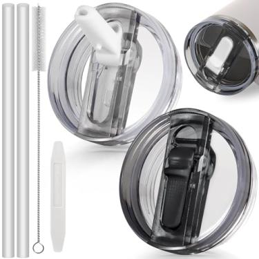 Imagem de ANTAND Pacote com 2 tampas flip à prova de vazamento com canudo para acessórios de copo Stanley de 1,134 g, substituição de tampas sem derramamento 1,134 g para Stanley ProTour, tampa de substituição