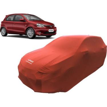 Imagem de Capa de tecido para cobrir carro Toyota Etios Hatch - Mz, Vermelha