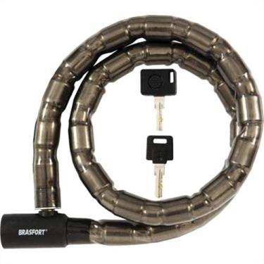 Imagem de Cadeado Para Moto Brasfort Com Chave 22Mm X1,20M - 7013 - BRASFORT / B