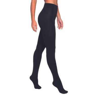 Imagem de Meia Calça Feminina Lupo Fio 150 Grossa Preta Opaca Ideal para o Inver