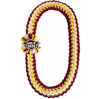 Imagem de TFTAFAN Colar de seda Leis para graduação Leis Class of 2025, colar trançado para formatura, faculdade, decoração faça você mesmo, artigos de festa, standard, dacron, sem pedras preciosas