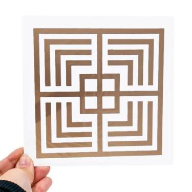 Imagem de Placa Grafico Mesa De AmiensPVC 15x15cm - Radionica Radiestesia - Dhon