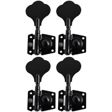 Imagem de Jogo De Tarraxas Vintage Jazz Bass Pretas Thida Para Contra Baixo 4 Cordas