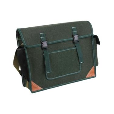 Imagem de Gralara Saco de ferramentas de ferramentas de eletricista Bolsa de ombro fácil de transportar equipamentos à prova de desgaste corpo cruzamento para várias, Verde Escuro