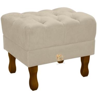 Imagem de Puff Retrô Capitonê Reforçado Louis Xv Banqueta para sala quarto close