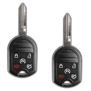Imagem de KeylessOption chave de entrada sem chave controle remoto Fob sem corte ignição em branco chave de carro partida remota para CWTWB1U793 (pacote com 2)