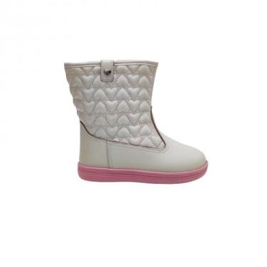 Imagem de Bota Estilosa Infantil Menina Molekinha 2127218, Branco, 22