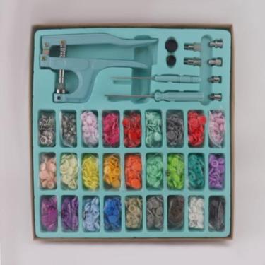 Imagem de Kit Alicate Pressão Prega Botão Fitas Plástico Metal Ilhós Art Mak - A