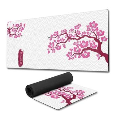 Imagem de Mouse Pad Gamer Sakura Árvore cerejeira Premium fundo de borracha 90x40cm 80x30cm 900x400 800x300 speed mousepad 90x40 80x30 (3, 80x30)