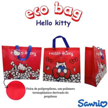 Imagem de Sacola Hello Kitty  Ecológica Resistente Sacolas de Compras - Sanrio