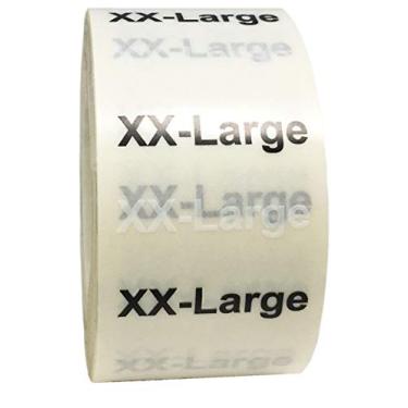 Imagem de Etiquetas transparentes tamanho 2GG para roupas | 32 mm x 127 mm 3,18 x 12,7 cm | 125 por rolo