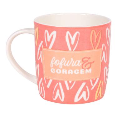 Imagem de Caneca ceramica 400ML frase fofura E coragem uatt
