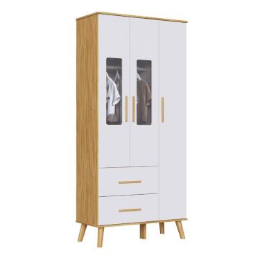 Imagem de Guarda Roupa infantil Moveis Peroba Sky 03 portas MDF 