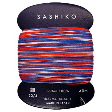 Imagem de Fio Yokota Daruma Sashiko de cor única e variada (colher de peixe dourado, cartão fino de 40 m)