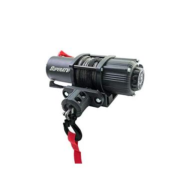 Imagem de Kit de guincho SuperATV Black Ops 1,587 kg para UTV/ATV | Selos e solenoide à prova d'água | Controle remoto sem fio com corda sintética de alcance de 50 pés | Guincho de 12 volts | Motor de 1,2 HP | Taxa de engrenagem 166: 1
